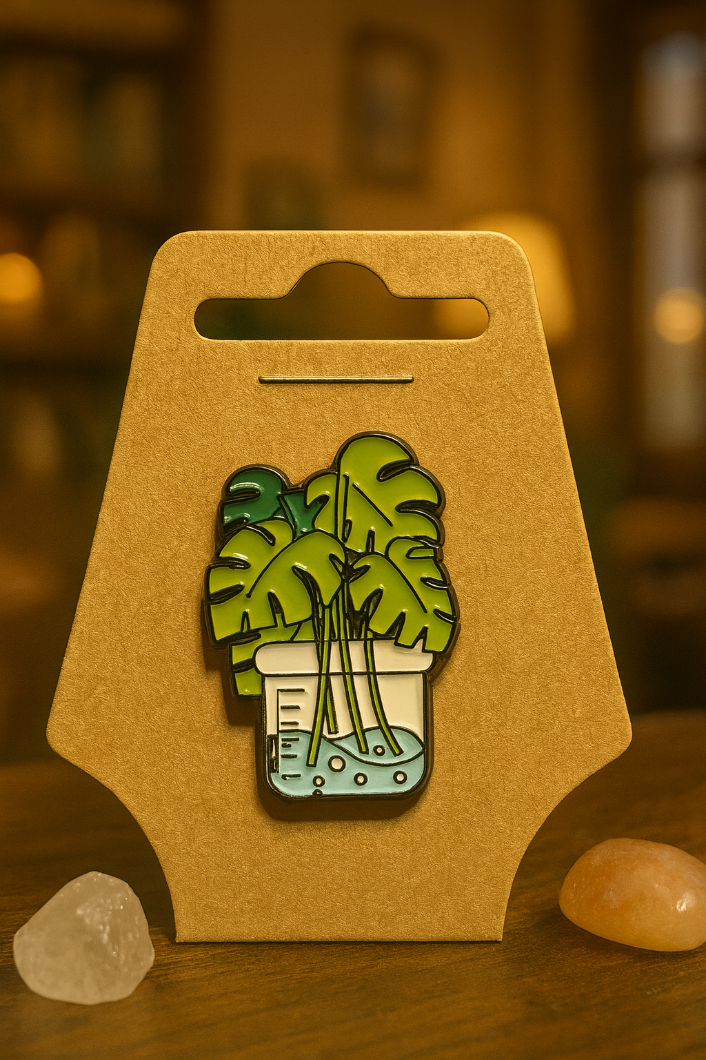 “Monstera Beaker” Enamel Pin