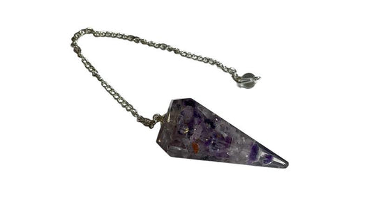 Fluorite Purple Pendulum Orgonite