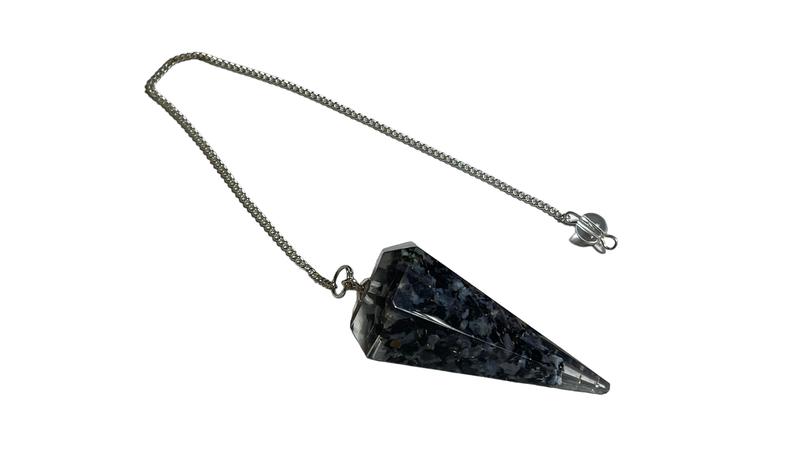 Indigo Gabbro Pendulum Orgonite