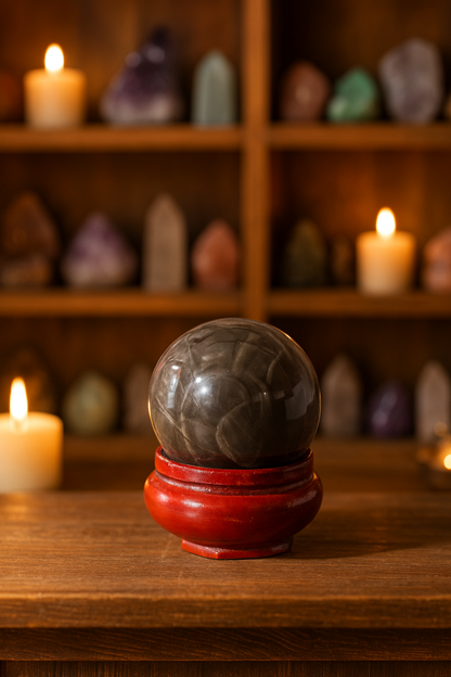 Black Moonstone Sphere