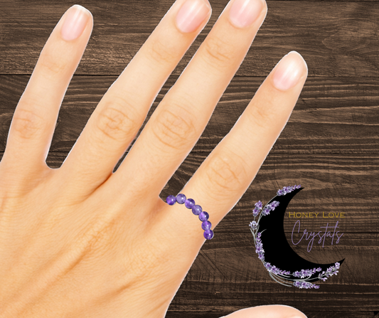 Amethyst Bead Ring