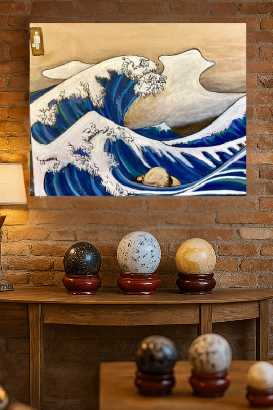 "Great Wave on Beach Day"