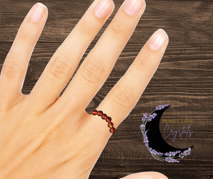 Carnelian Bead Ring