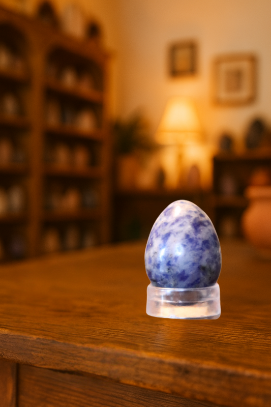Blue Spotted Jasper Egg