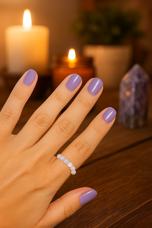 Rose Quartz Bead Ring