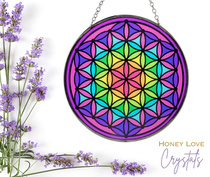 Glass Suncatcher - Flower of Life