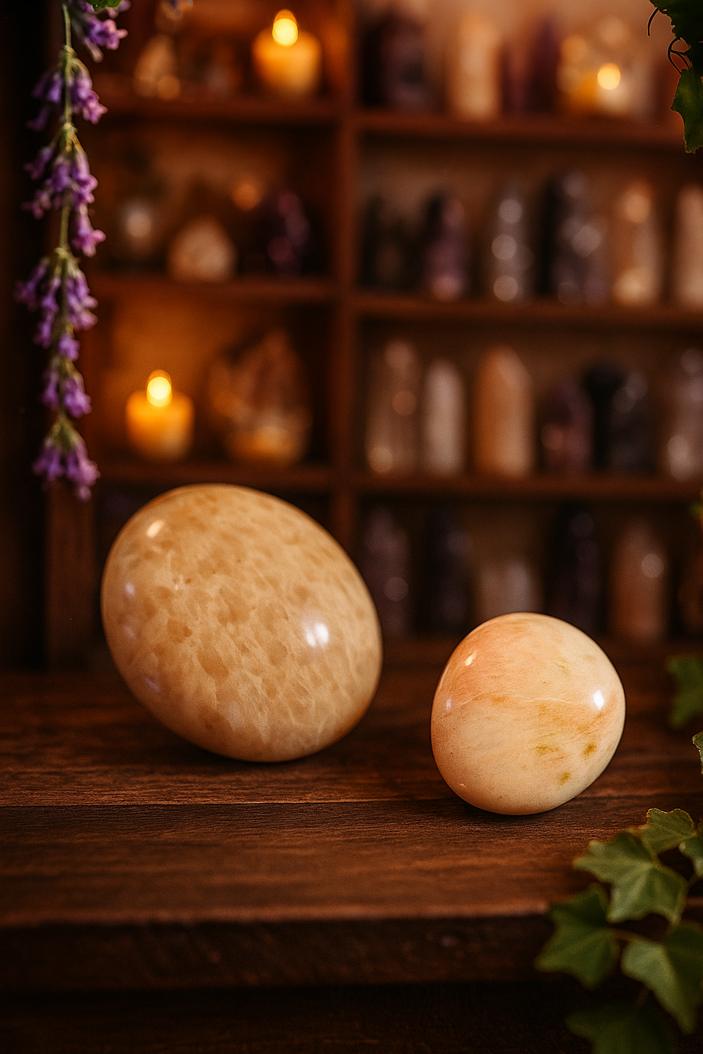 Peach Moonstone Pocket Stone