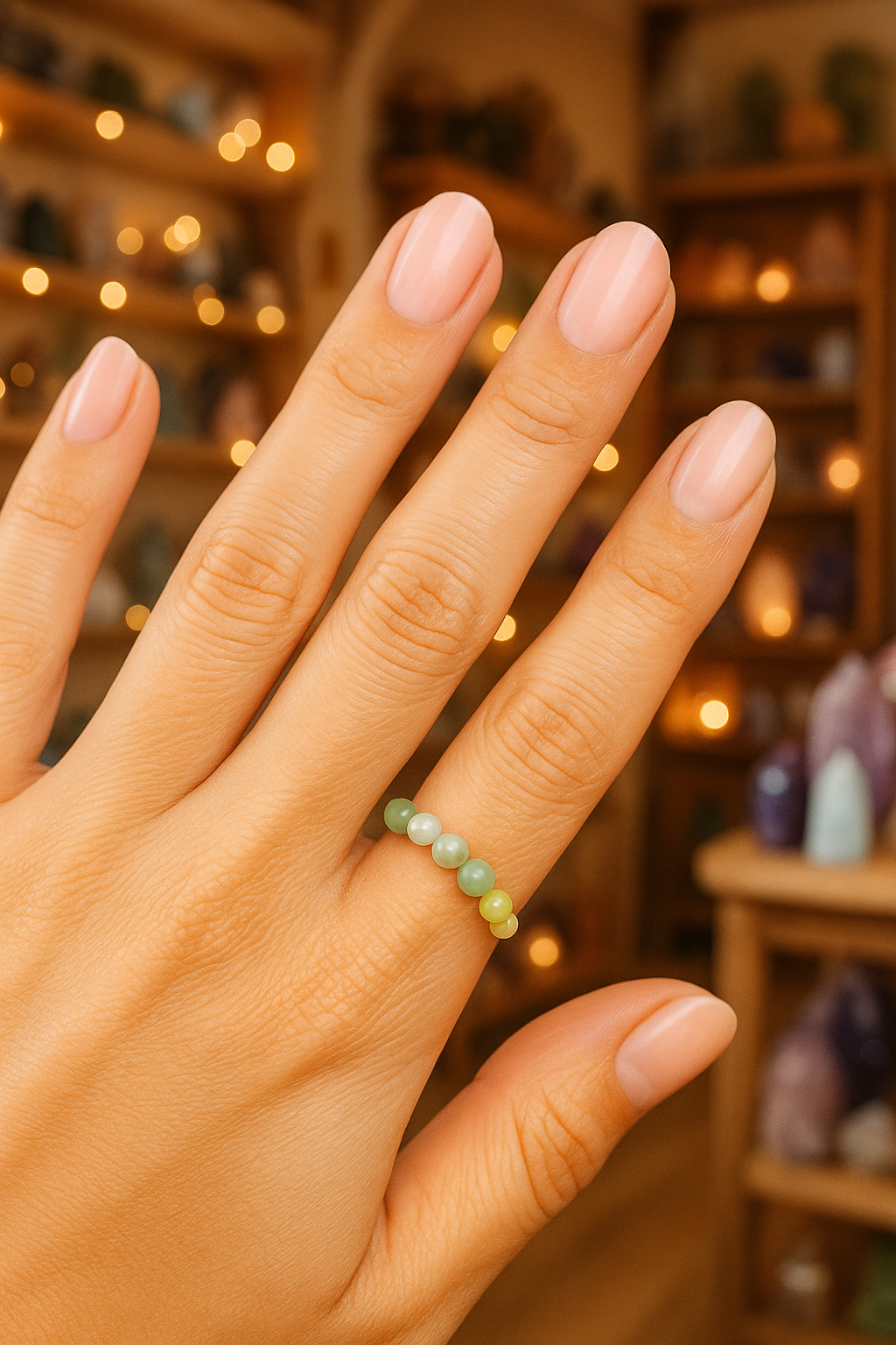 Golden Healer Bead Ring