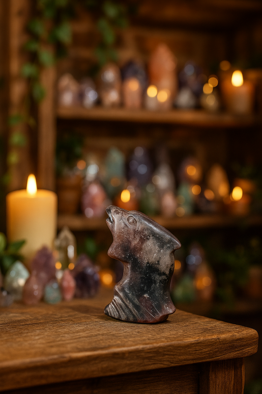 Astrophyllite in Garnet Dolphin