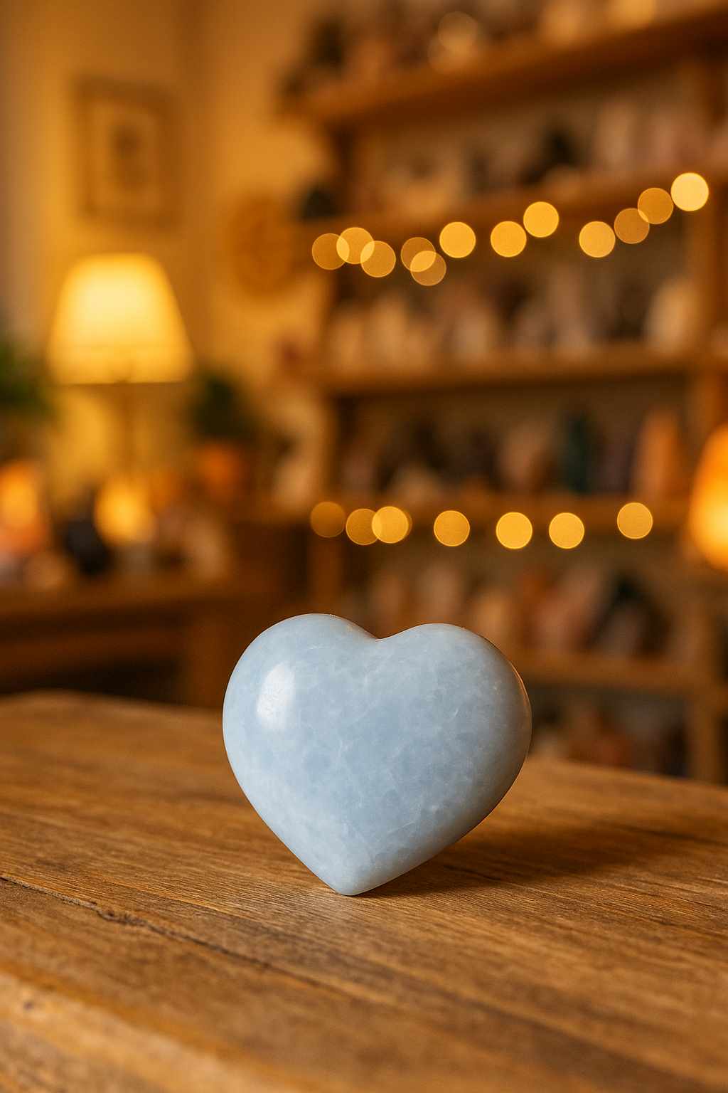 Blue Celestite Heart