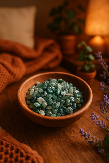 Moss Agate Crystal Chips