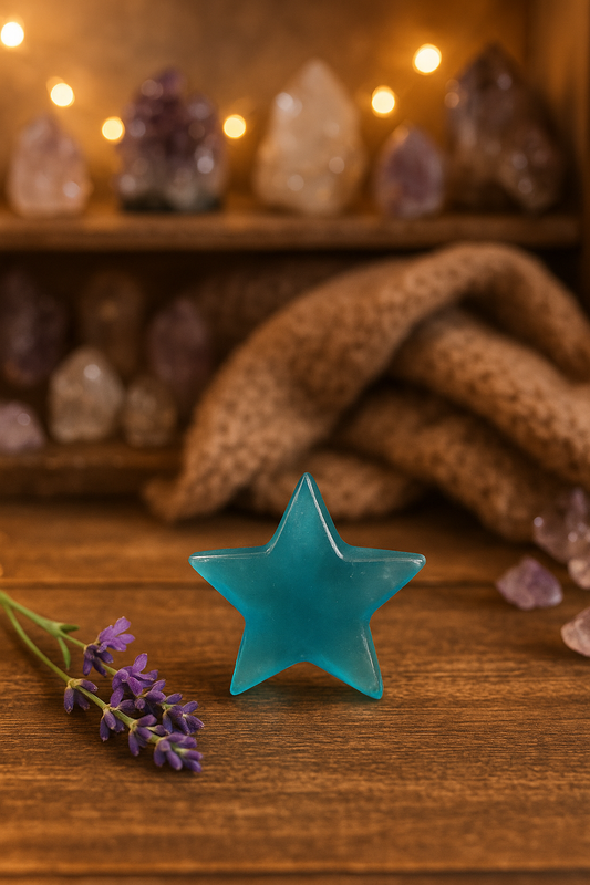 Dyed Green Agate Star