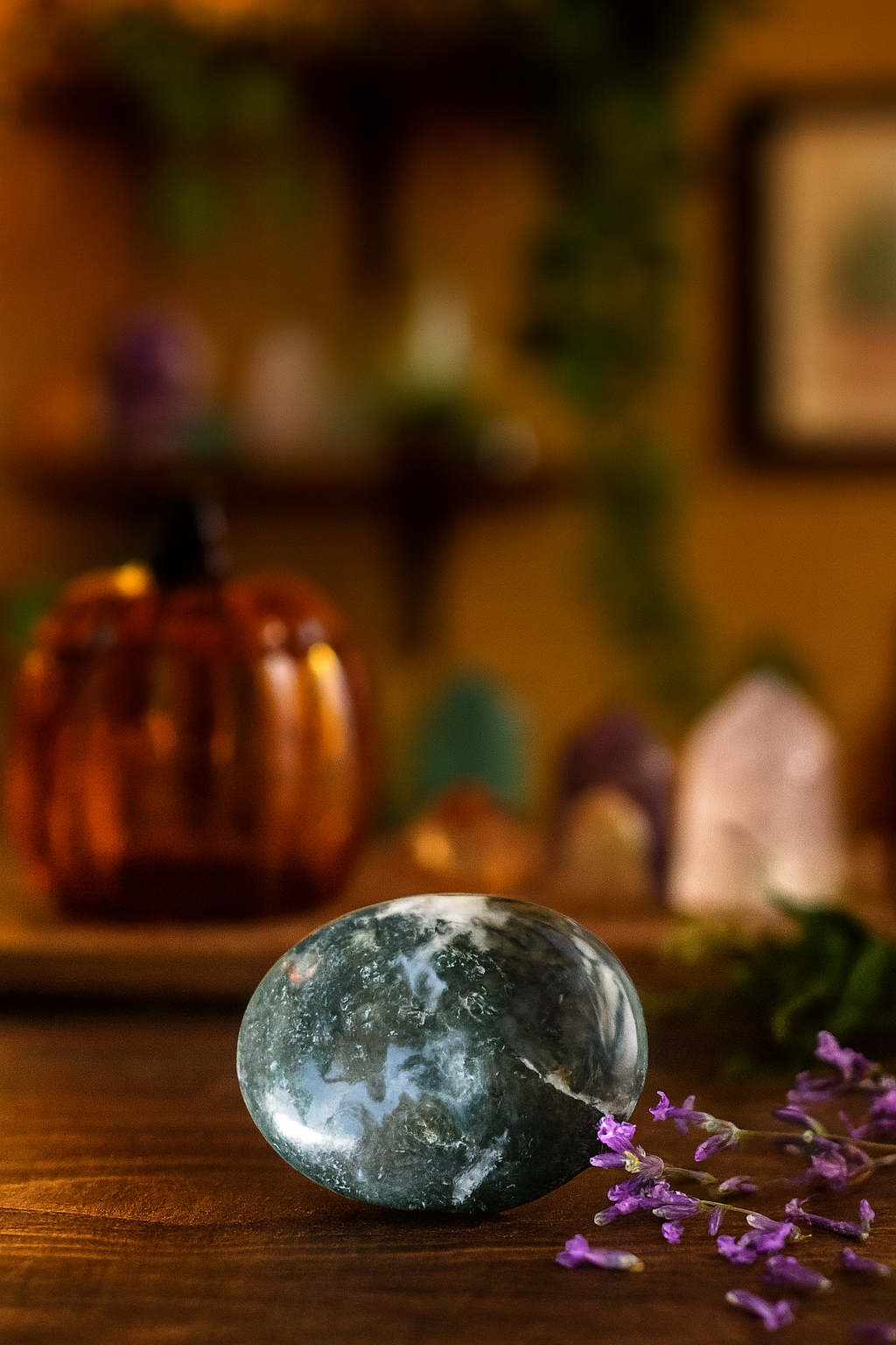 Moss Agate Palmstone