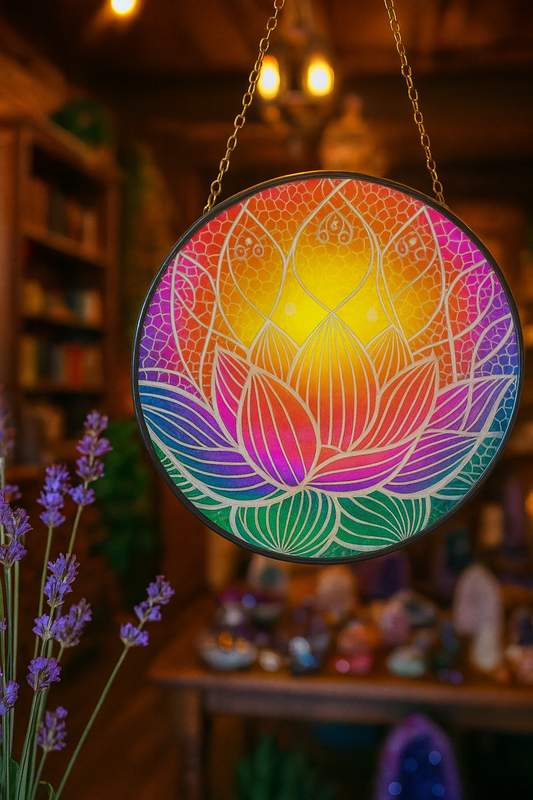 Glass Suncatcher - Lotus