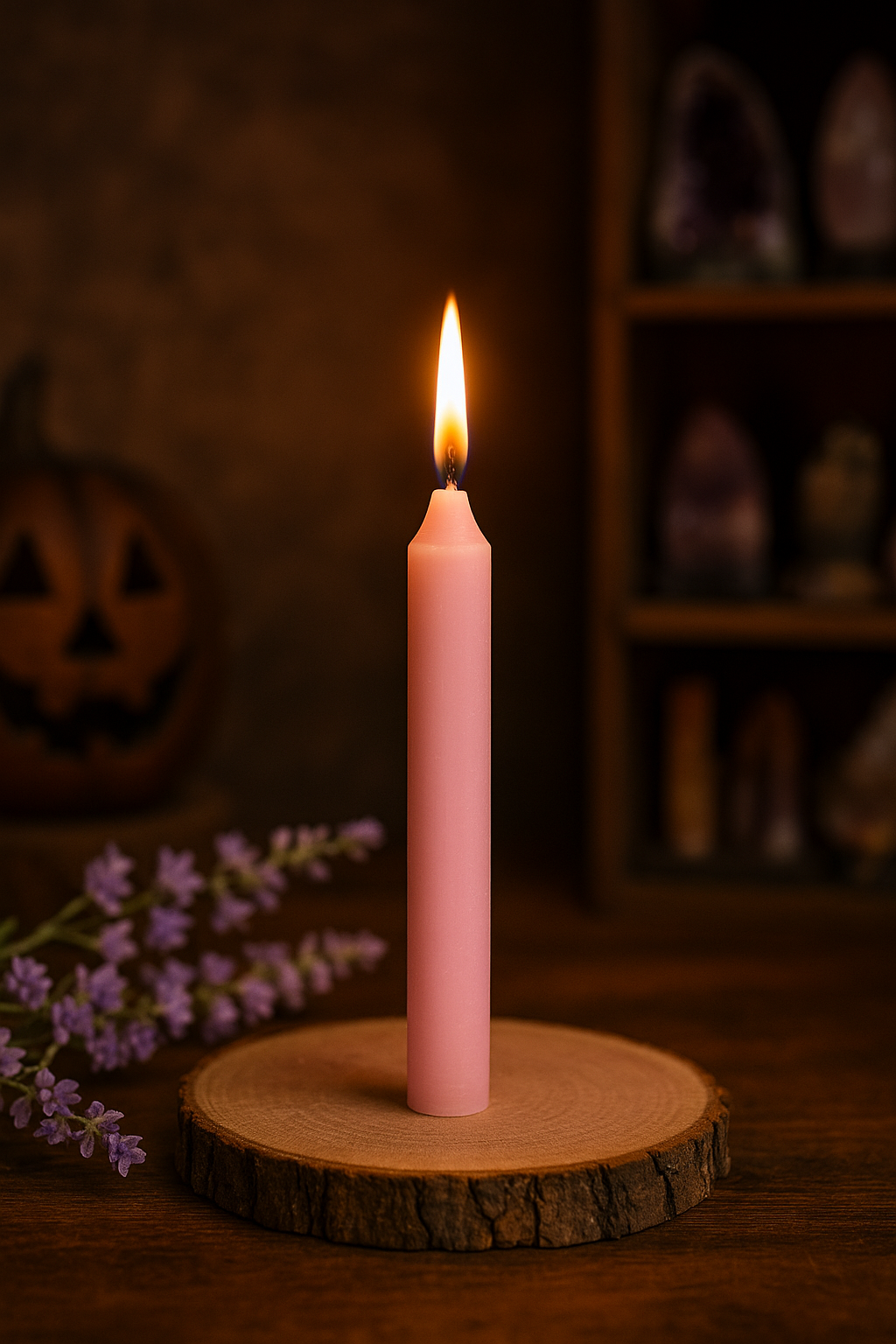 Pink Rose Spell Candle