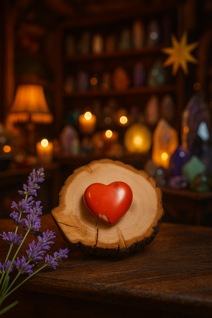 Red Jasper Heart