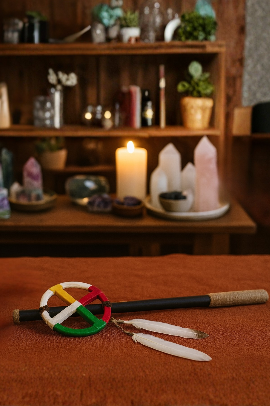 Medicine Wheel Shaman Healing Stick