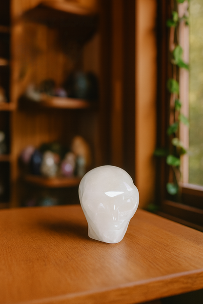 Clear Quartz Alien Head