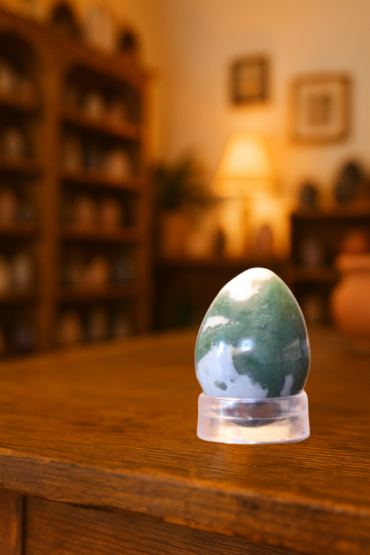 Moss Agate Egg