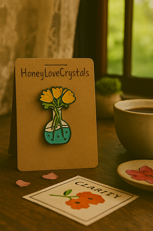 Golden Bloom” Enamel Pin