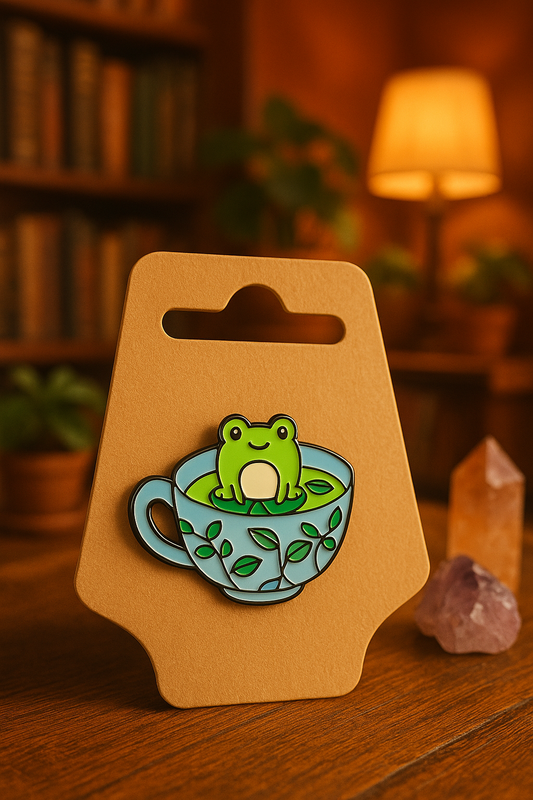 “Frog in a Cup” Enamel Pin