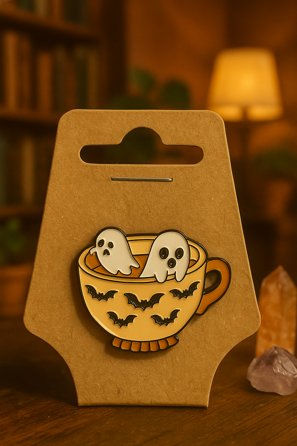 Ghost Tea Enamel Pin