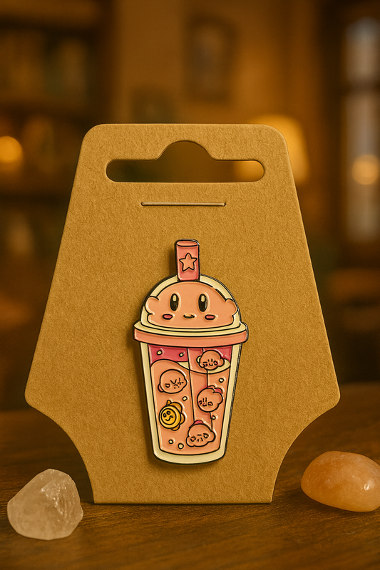 “Kirby Boba” Enamel Pin