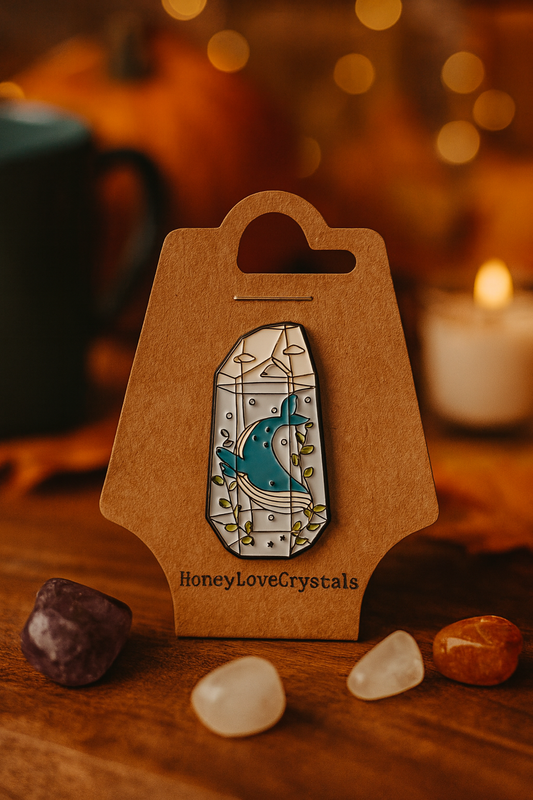 “Whale in a Crystal” Enamel Pin