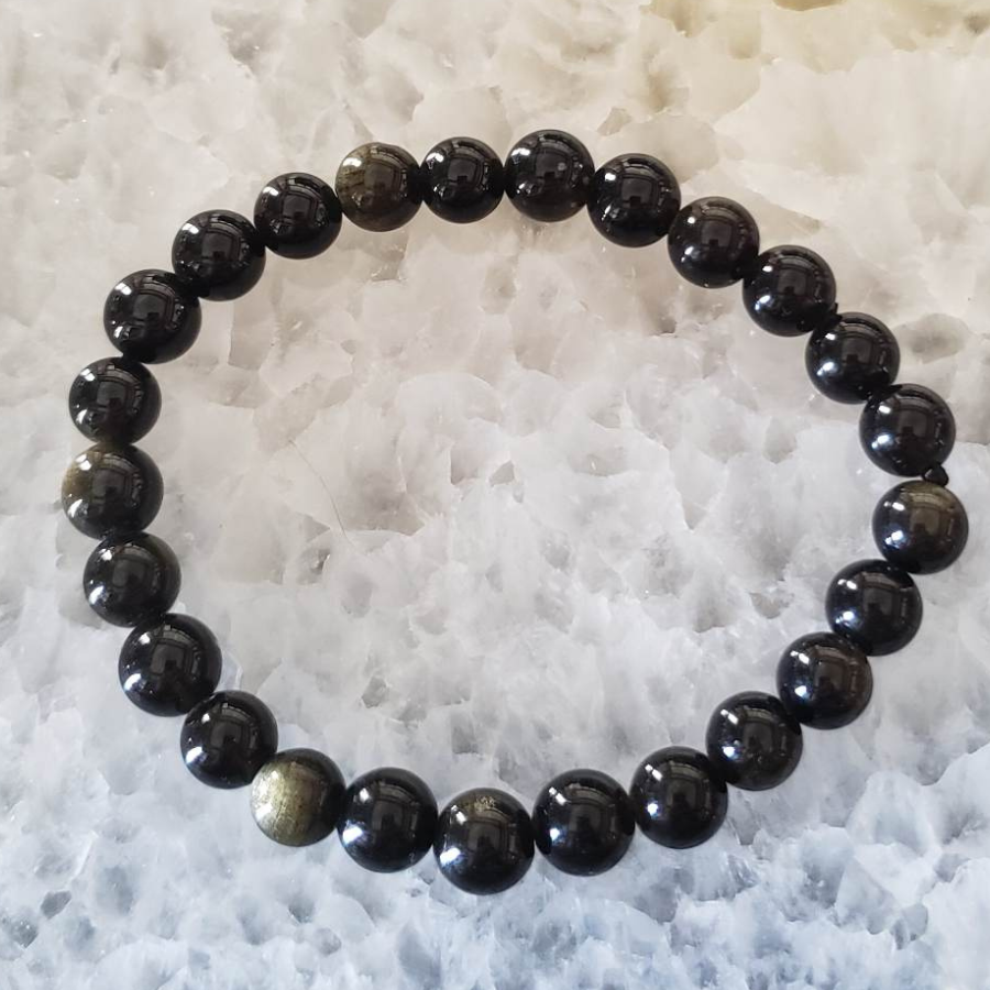 Gold Sheen Obsidian Bracelet 8mm